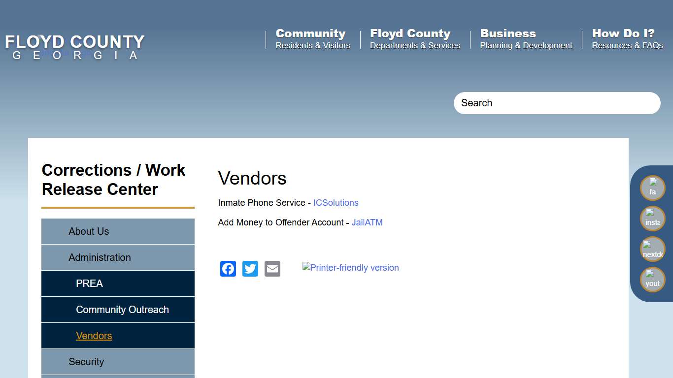 Vendors | Floyd County Georgia