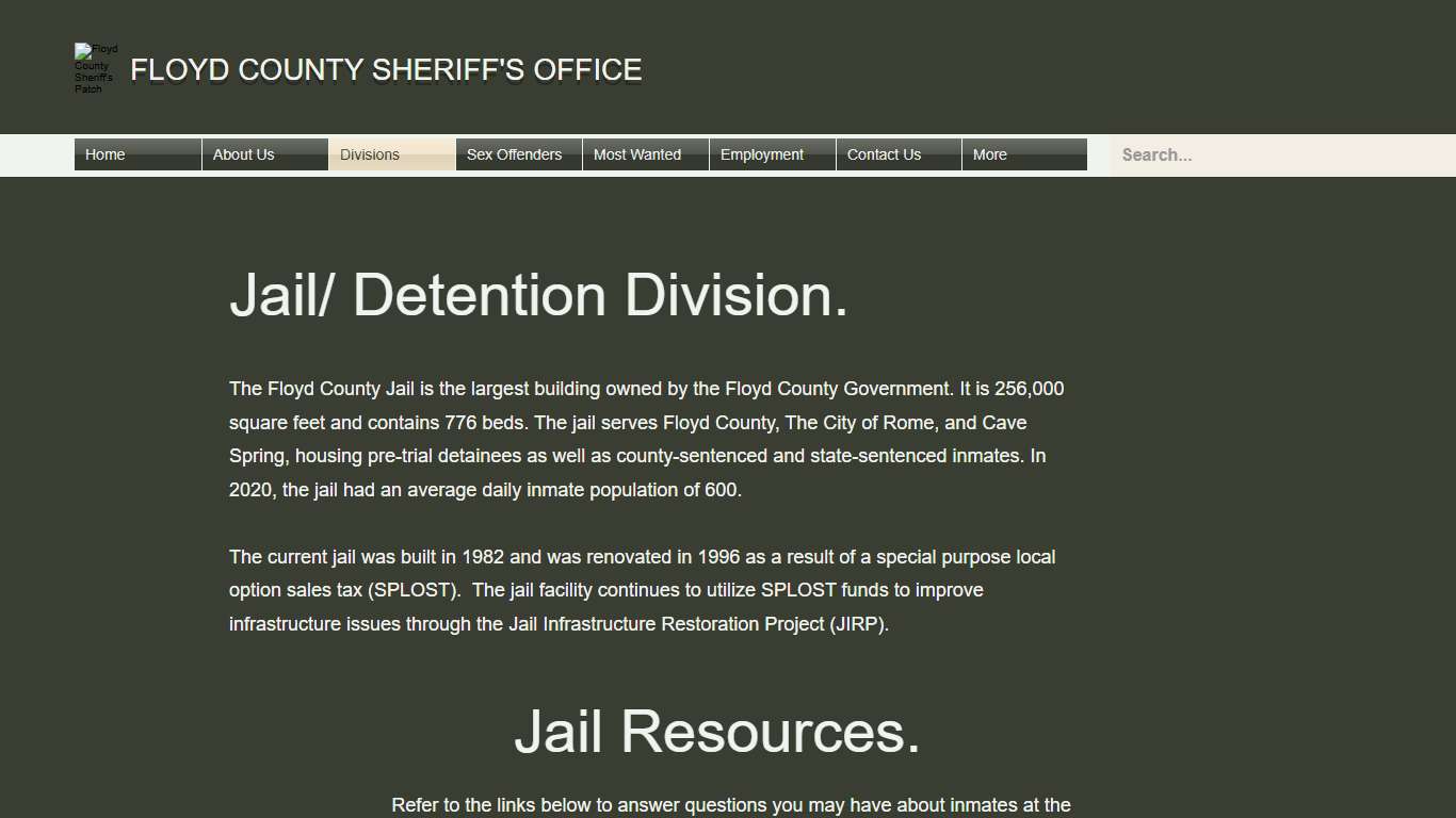 Jail/ Detention | Floyd County Sheriff